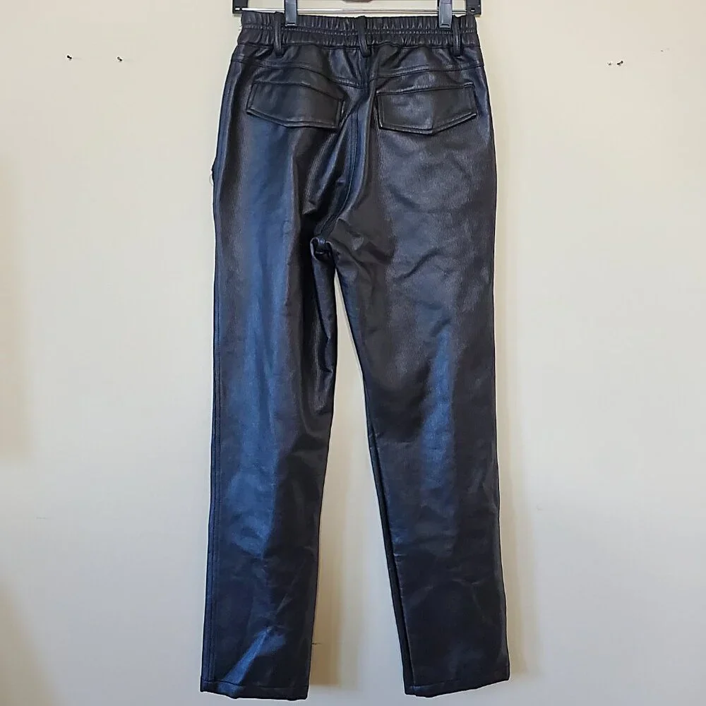 Forever 21 Men's Black Coated Corduroy Slim-Fit Pants SZ 29